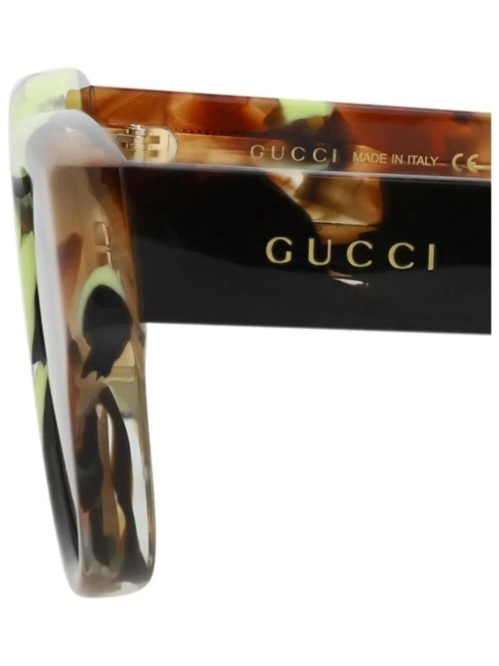 New Gucci Mens Square/Rectangle Havana Havana Brown Fashion Designer Sunglasses